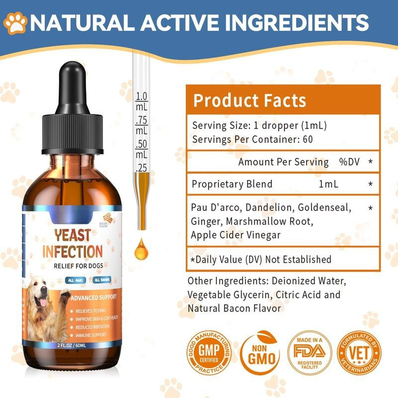Diare Yeast Infection Drops - 60ml (Bacon Flavoured)
