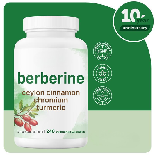 Berberine with Ceylon Cinnamon - 240 Vegeterian Capsules