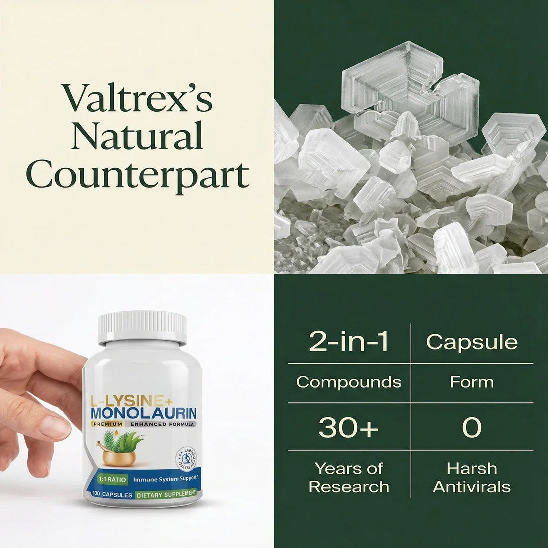Lysine + Monolaurin Capsules - Immune & Digestive Support