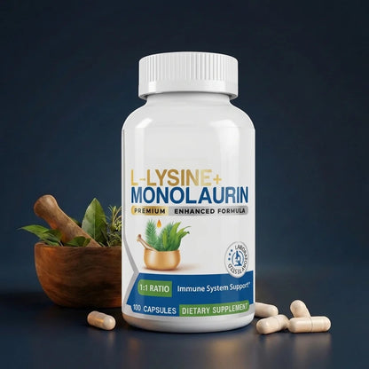 Lysine + Monolaurin Capsules - Immune & Digestive Support
