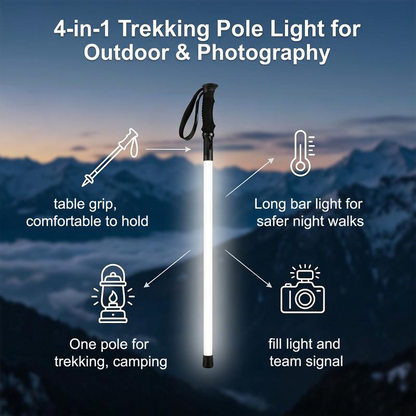 LED Walking/Trekking Pole for Tricky Terrain