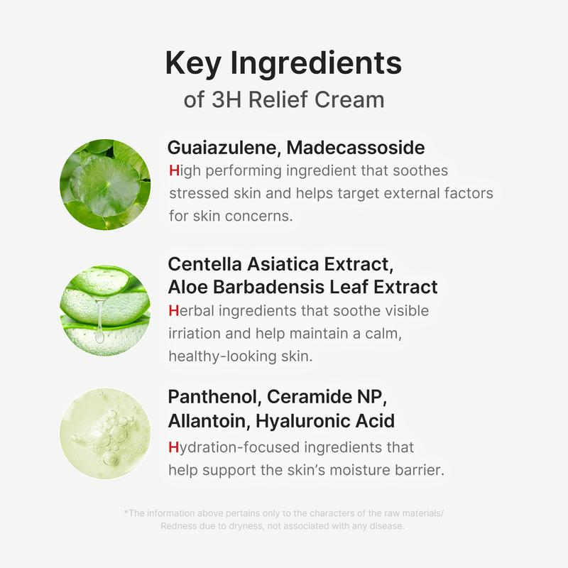 Soothe redness and hydrate deeply - 3H Relief Cream