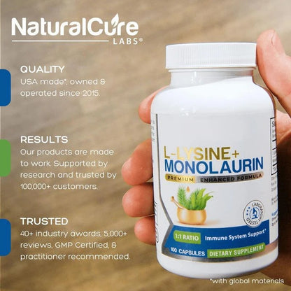 Lysine + Monolaurin Capsules - Immune & Digestive Support